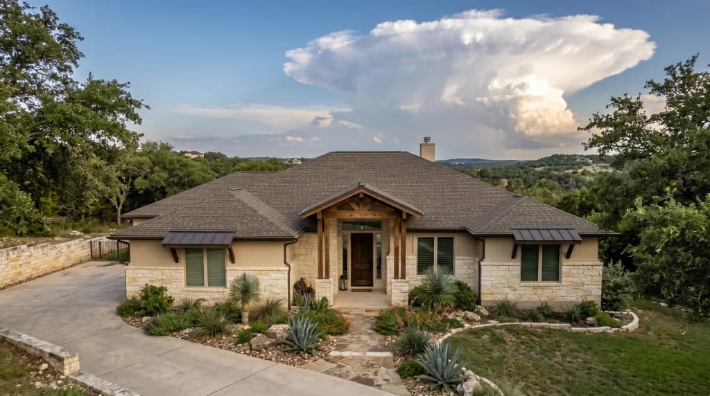 Austin Texas home with FORTIFIED roof upgrade and Class 4 hail-resistant shingles