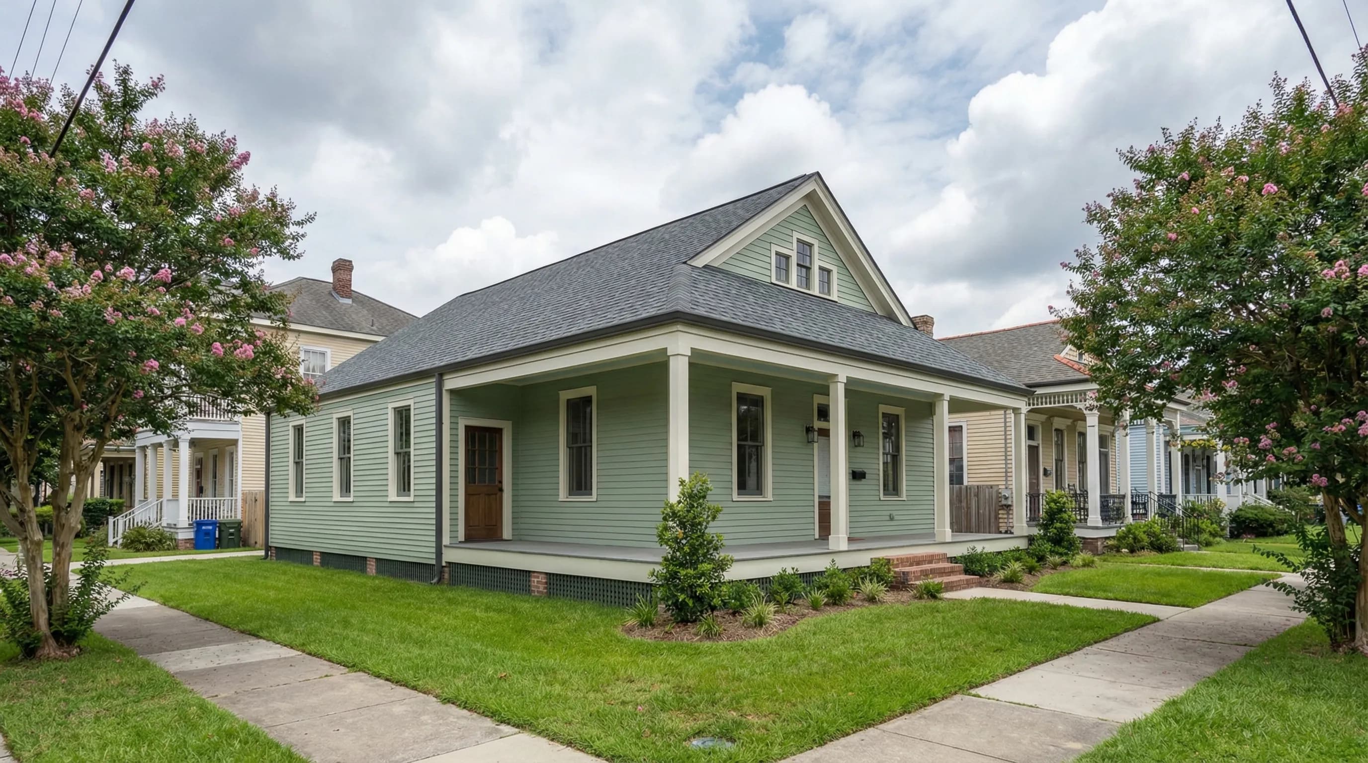 Louisiana homeowner reviewing FORTIFIED roof grant documents with contractor