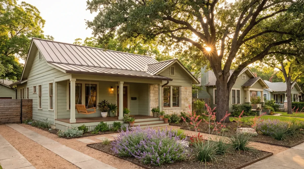 Austin roofing crew performing a leak repair and temporary stabilization after storm damage