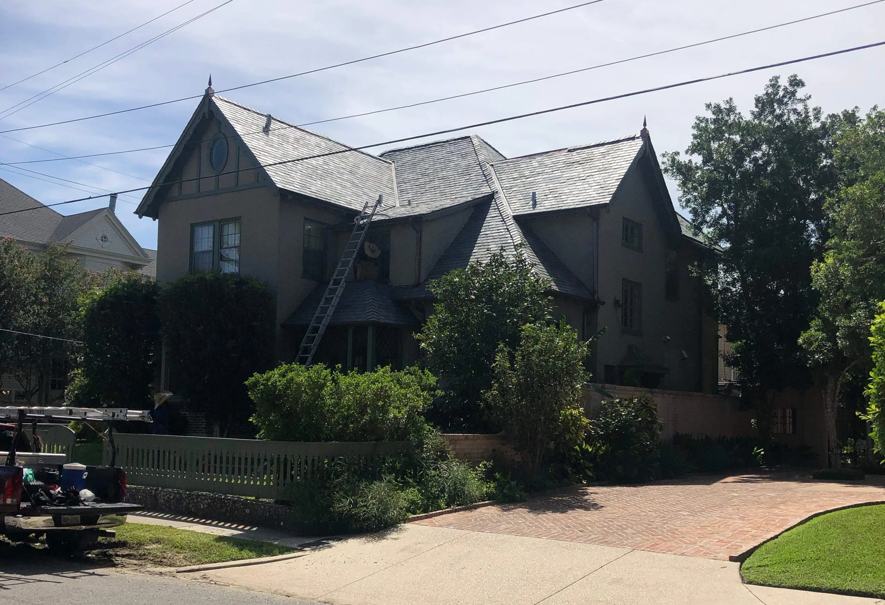 Roofer installing a residential roof in Pemberton Heights.